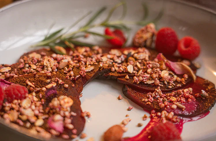 Rote Bete Carpaccio mit Rosentanz