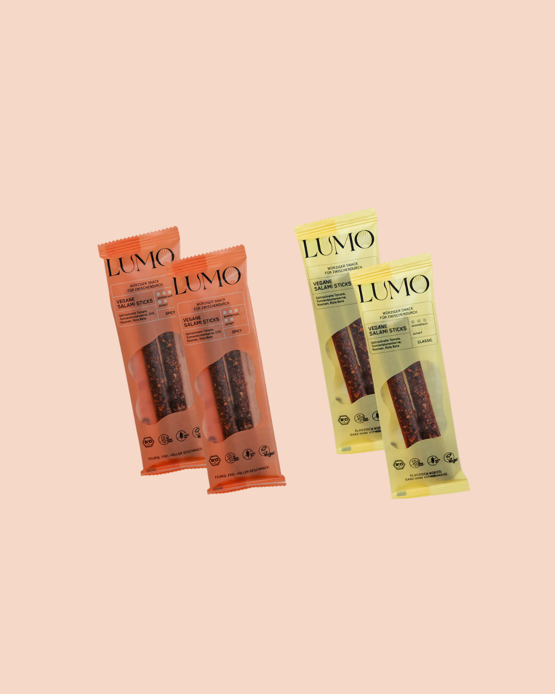 BIO Tomaten Sticks, Classic & Spicy, 4er Bundle
