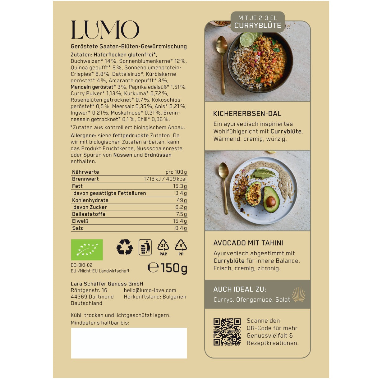 LUMO Curryblüte 150g, 3er Bundle