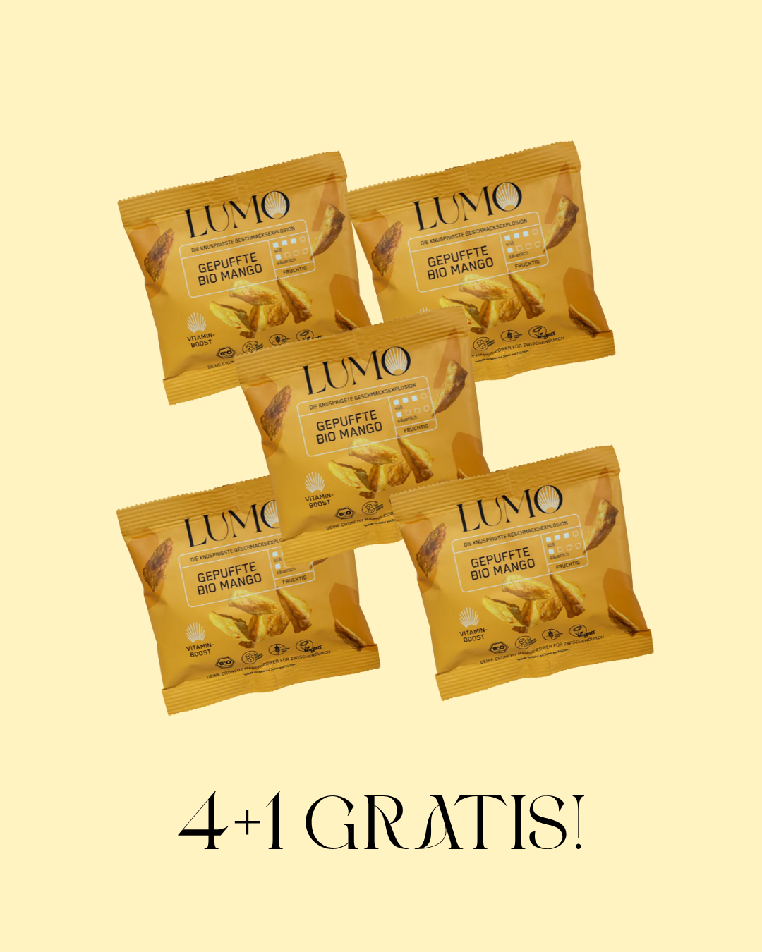 5 x BIO Gepuffte Mango
