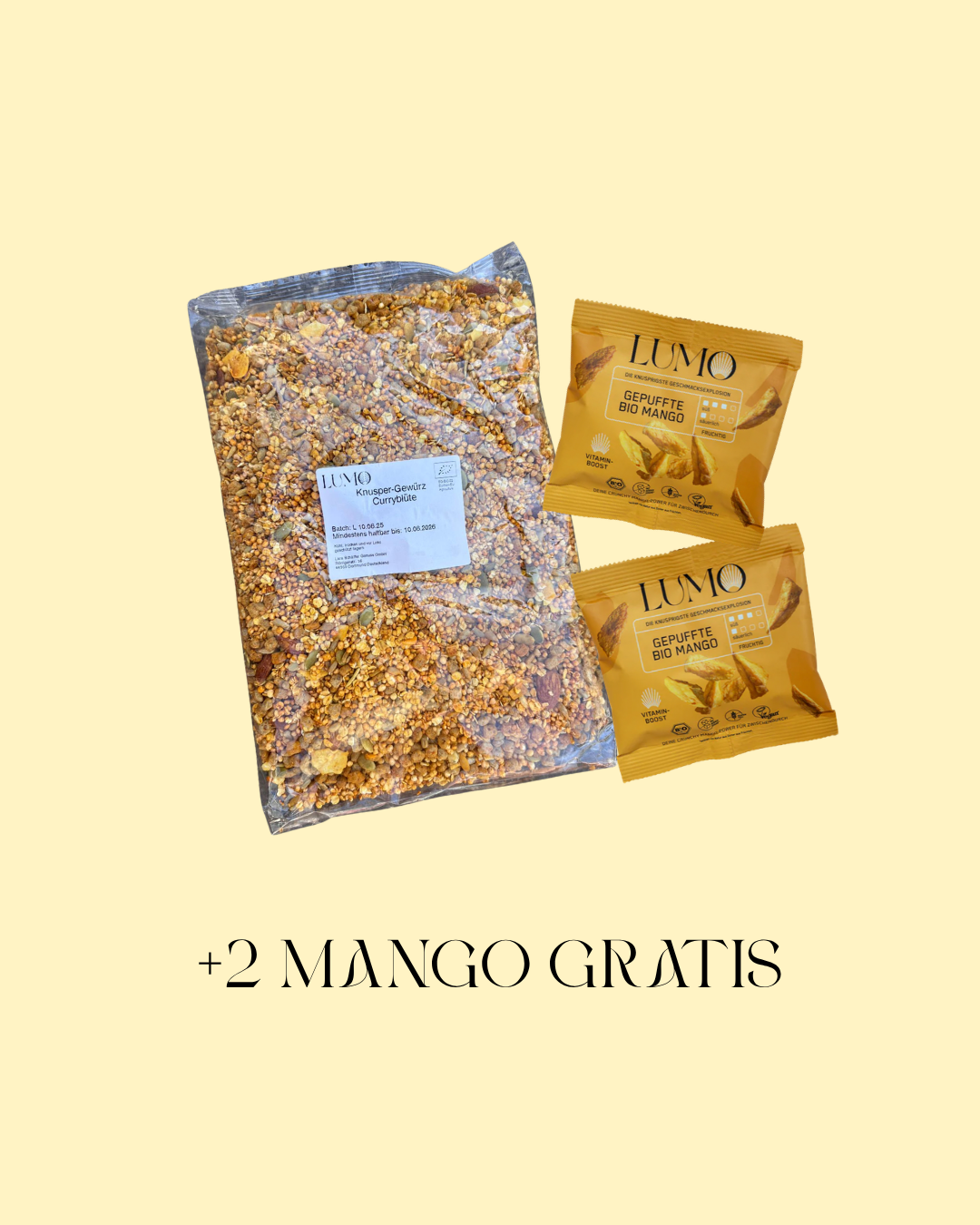 1kg Curryblüte + 2 Bio Gepuffte Mango gratis