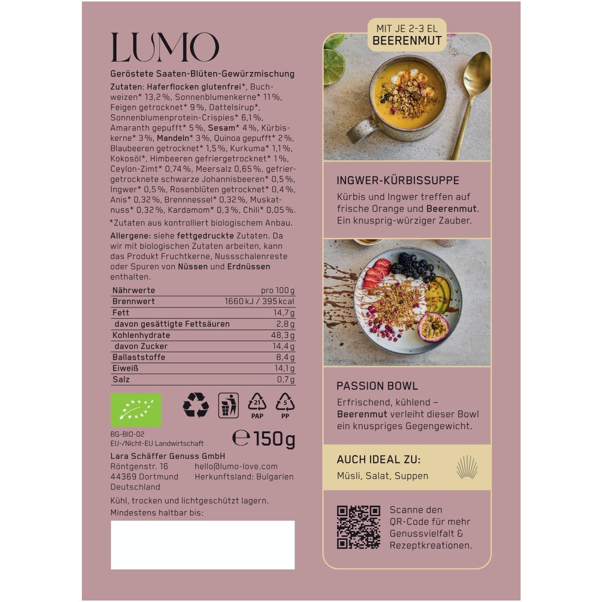 BIO Beerenmut Knusper-Gewürz 1kg