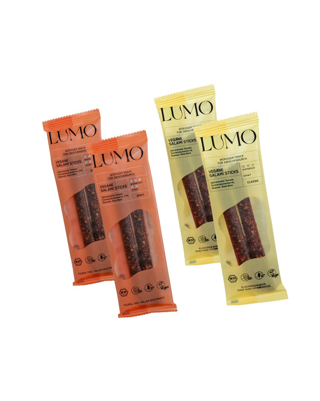 BIO Tomaten Sticks, Classic & Spicy, 4er Bundle